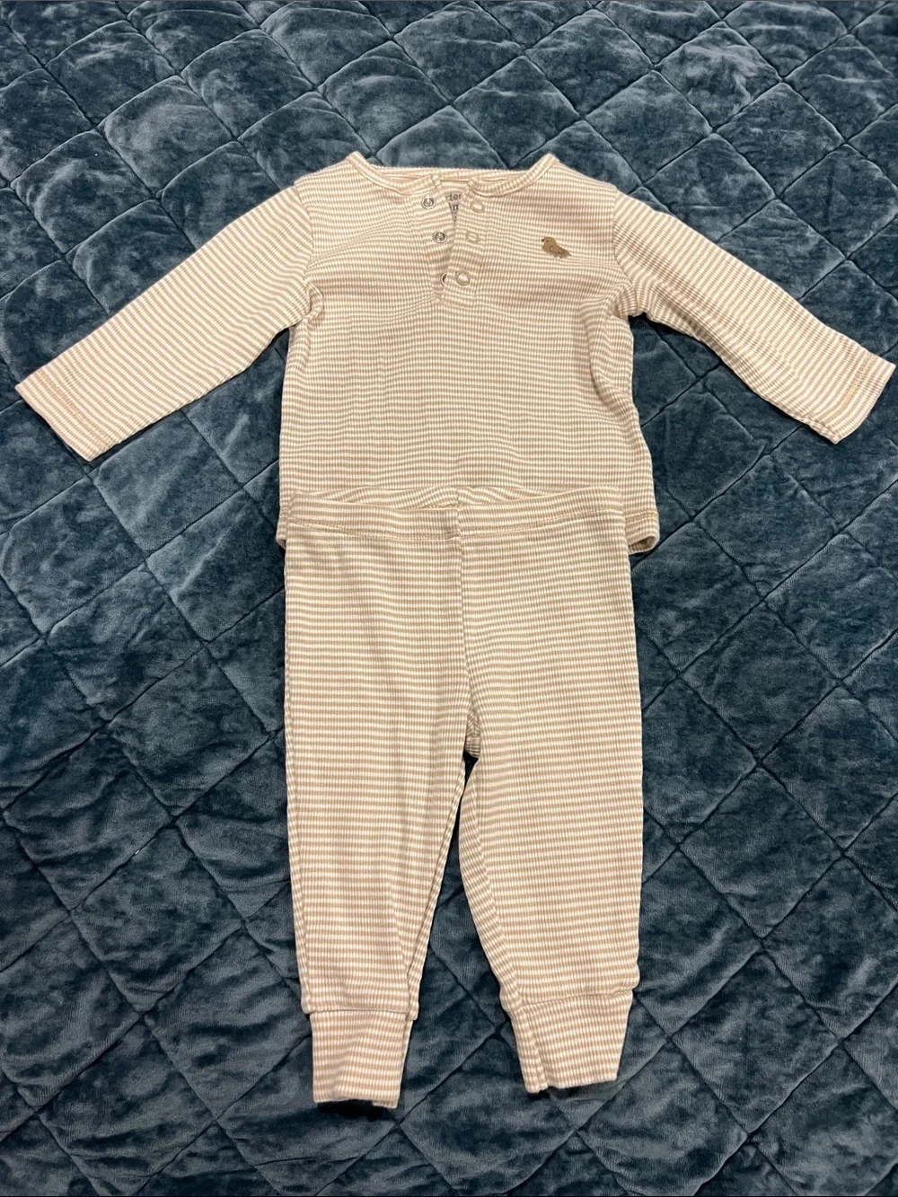 Carter's Cream and White Striped Set